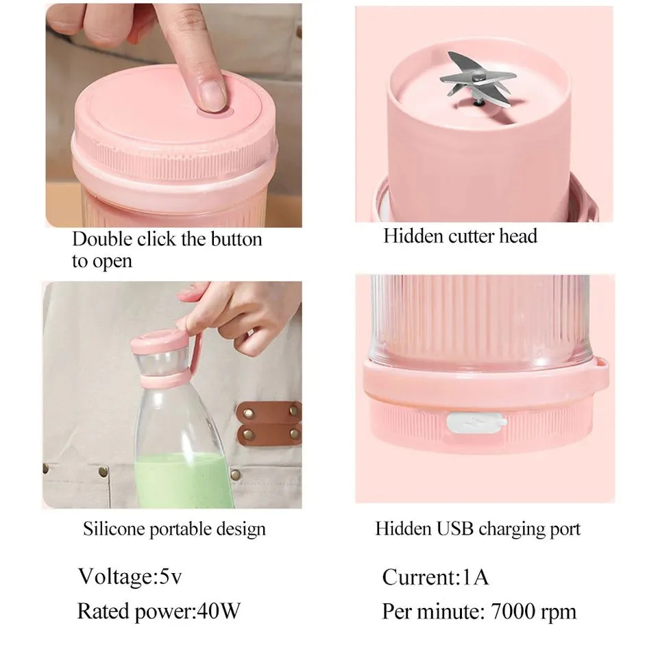 Portable Mini Juicer Blender – USB-Rechargeable & Travel-Friendly