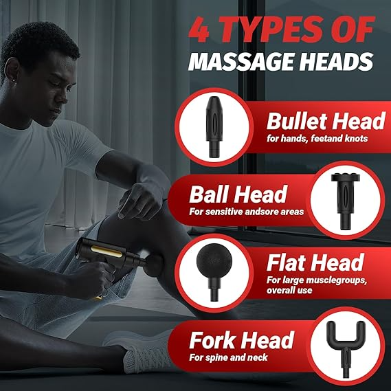Ultra-Quiet Deep Tissue Portable Massage Gun
