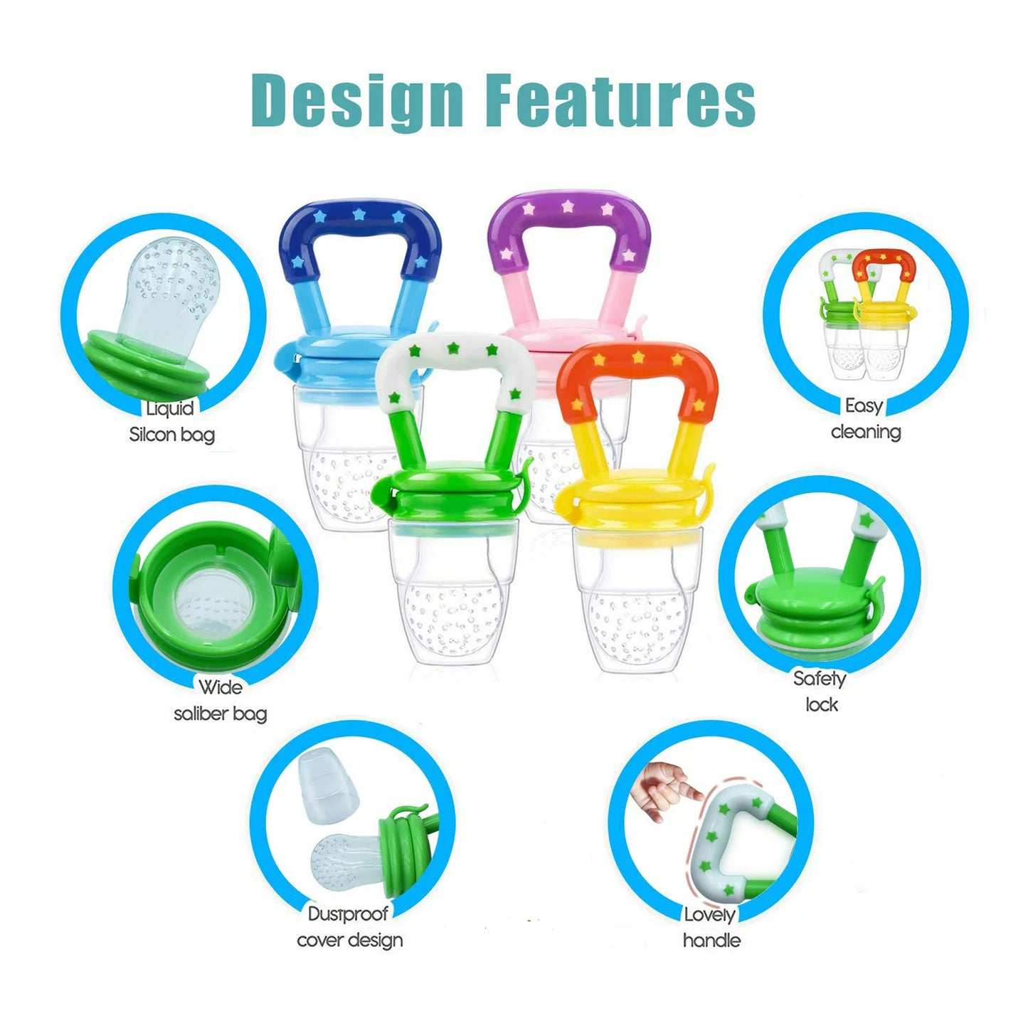 Baby Fruits Pacifier Food Feeder Baby - fruit chosni For Newborn Baby