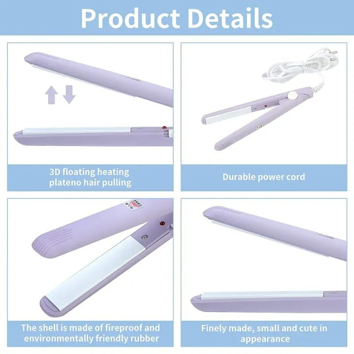Electronic Fast Hair Straightener Portable Mini Hair Flat Iron