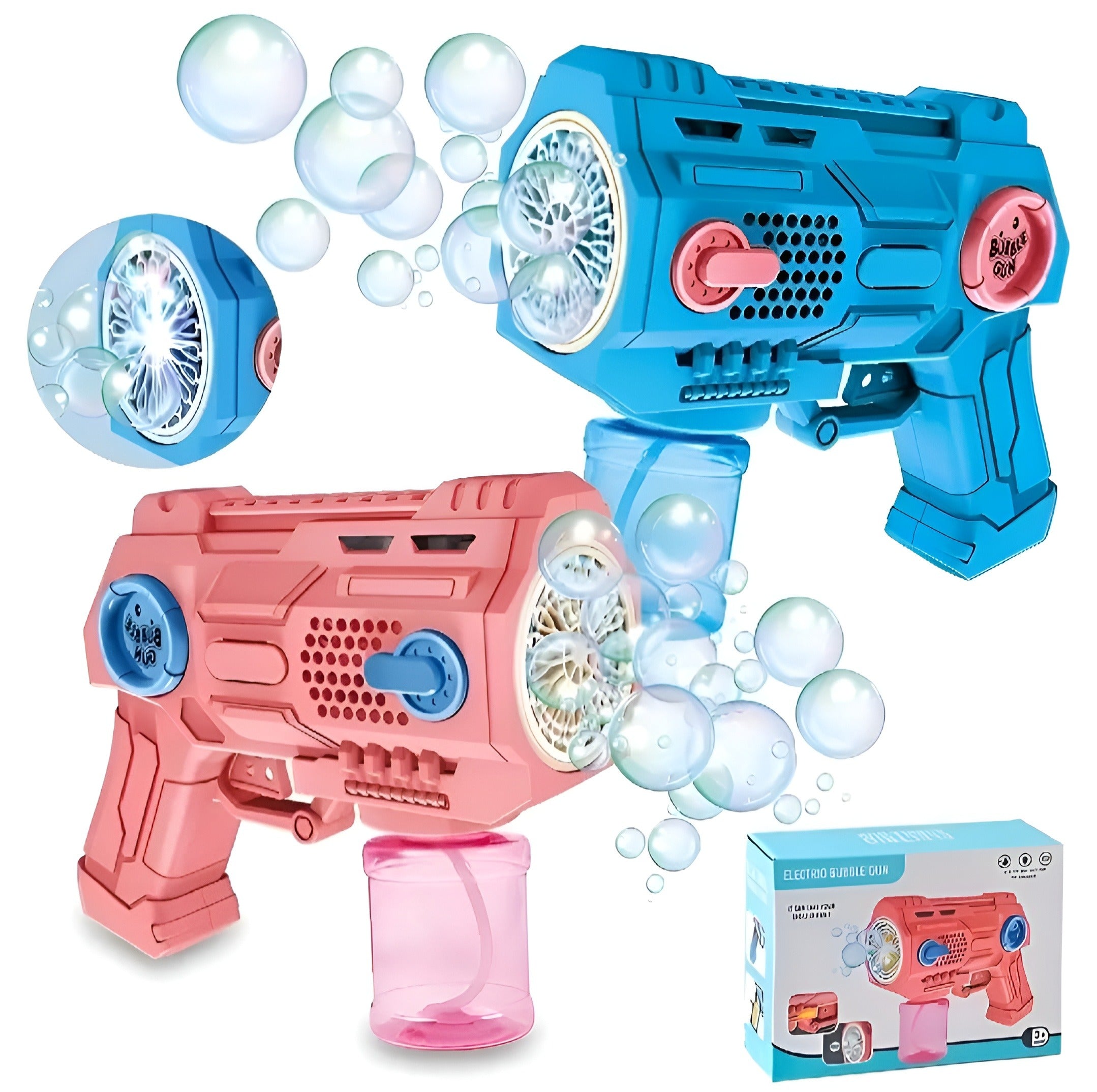 Children’s Handheld Porous Electric Bubble Gun with Lights & Music
