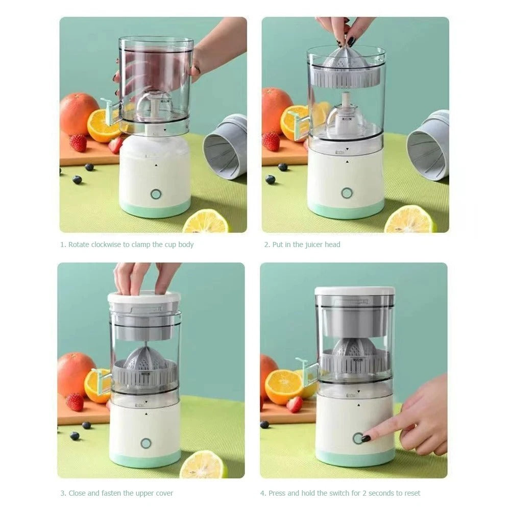 Portable Electric Citrus Juicer Hands-Free Rechargeable