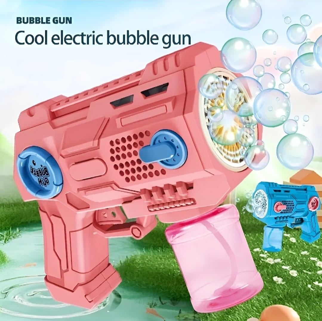 Children’s Handheld Porous Electric Bubble Gun with Lights & Music