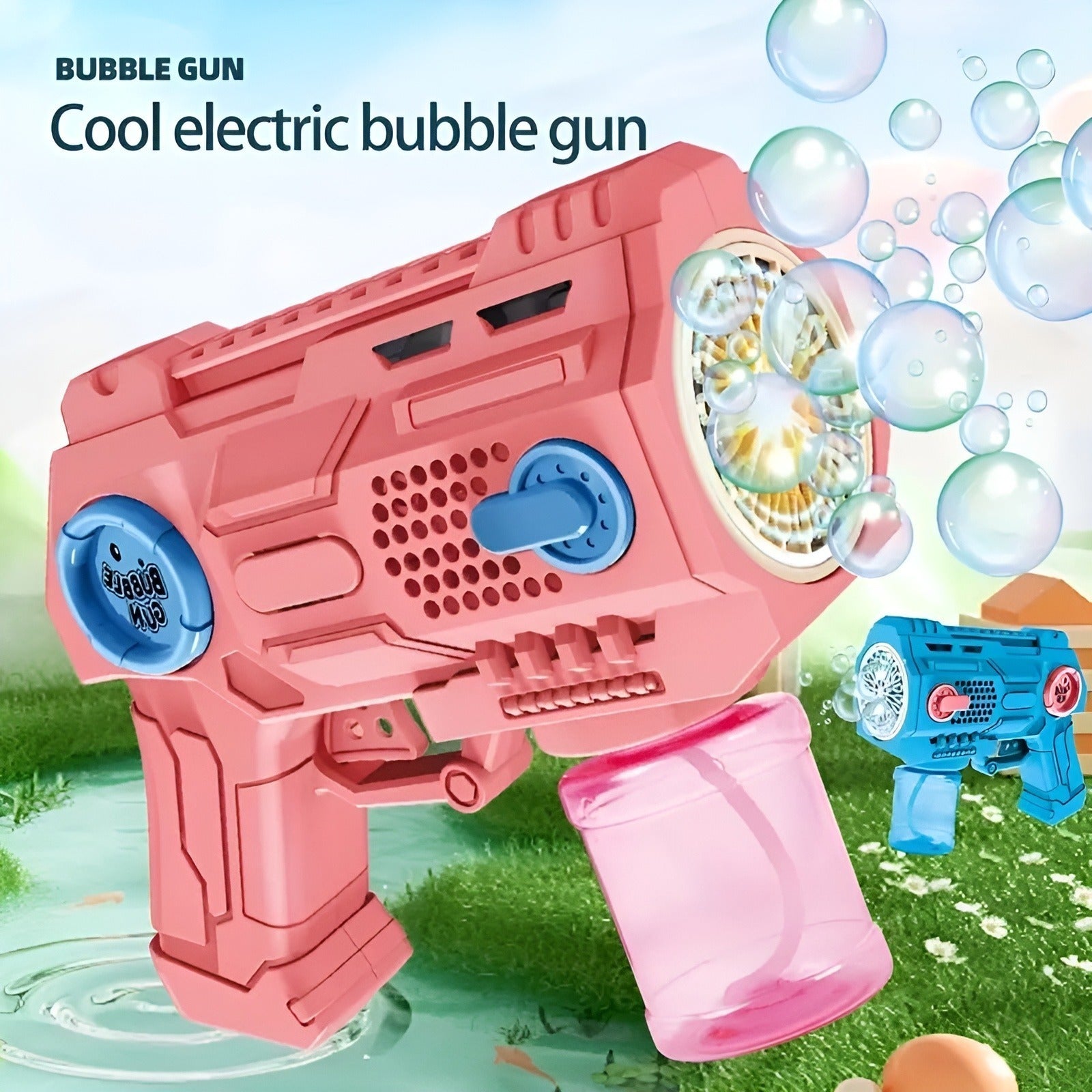 Children’s Handheld Porous Electric Bubble Gun with Lights & Music