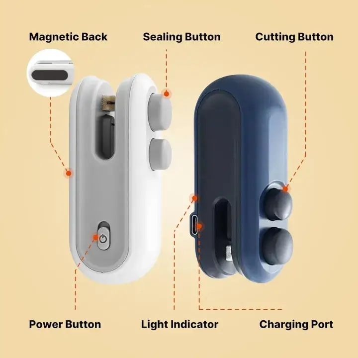 Portable Mini Sealing Machine – USB Rechargeable