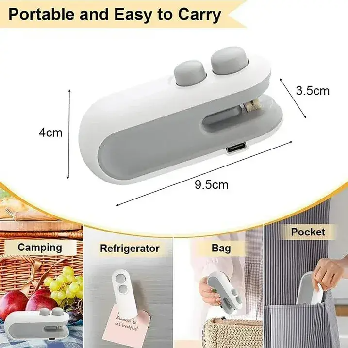 Portable Mini Sealing Machine – USB Rechargeable