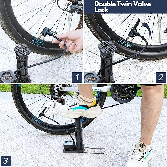 Heavy Duty Foot Pump For Bike, Ball, Scooter, Car