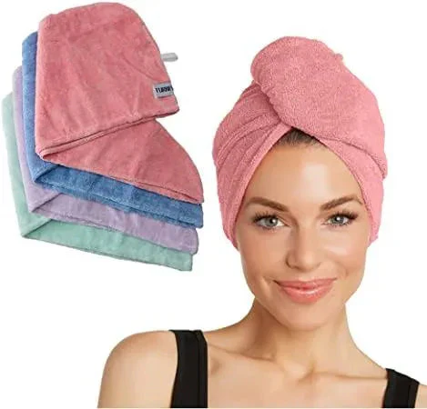 Towel Bath Towels - Dry Hair Cap Super Absorbent Drying Shower