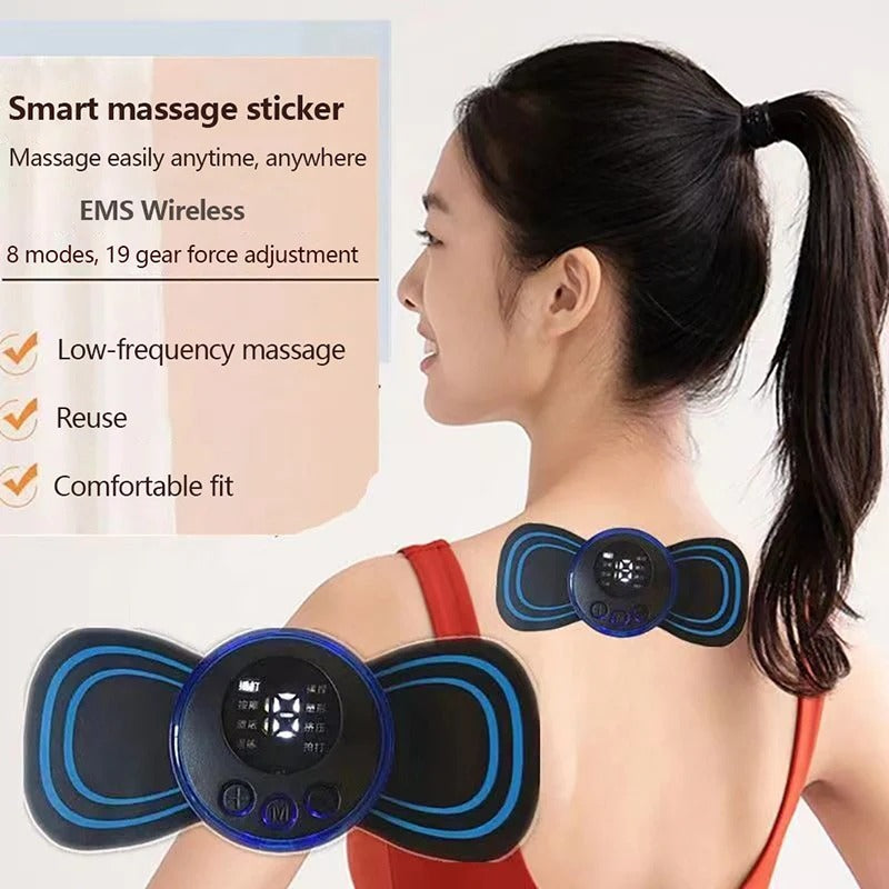 Mini Body Massager Pulse Neck Pain Relief EMS Buterfly Men & Women