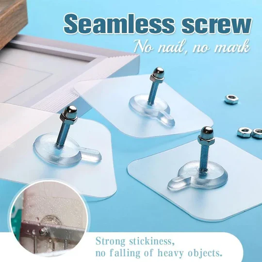 10-Pcs Punch-Free Screw Stickers