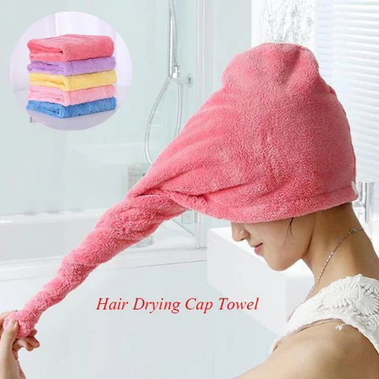 Towel Bath Towels - Dry Hair Cap Super Absorbent Drying Shower